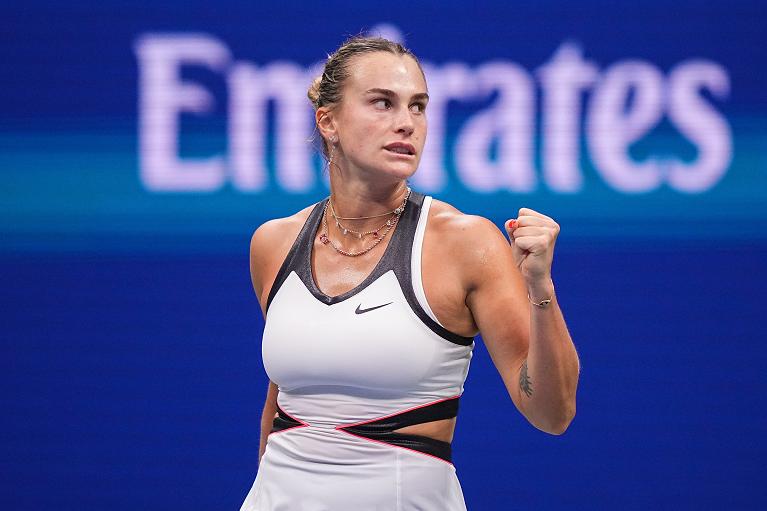 L'esultanza di Aryna Sabalenka allo US Open (Foto USTA)