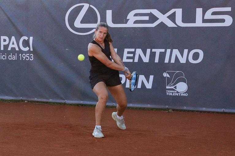 Aurora Zantedeschi, veronese classe 2000, ha vinto a Tolentino la sua prima partita in carriera a livello Wta (foto Ludovico Cecoli)