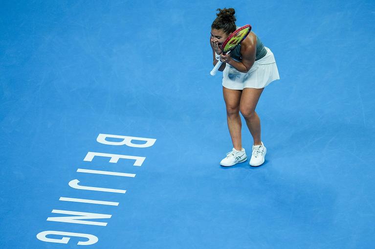 La rabbia di Jasmine Paolini (foto Getty Images)