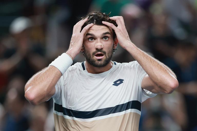 L'incredulo Valentin Vacherot a Shanghai (Getty Images)
