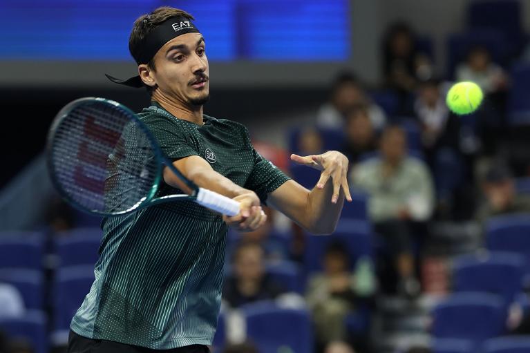 Sonego in azione col dritto (Getty Images)