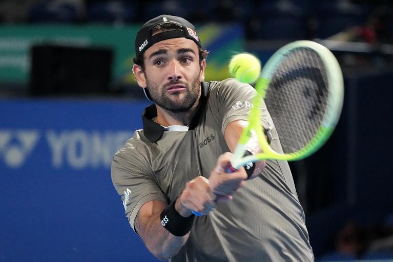 Matteo Berrettini in azione (foto Getty Images)
