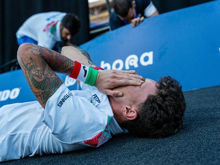 La gioia di Giulio Graziotti alla FIP Euro Padel Cup (Foto Padelfip)