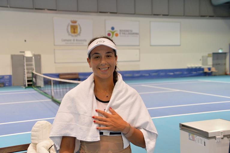 Una sorridente Lucrezia Stefanini