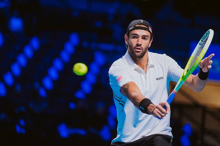 Matteo Berrettini in azione (foto profilo X Erste Bank Open)