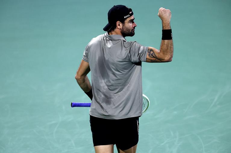 Un'esultanza di Matteo Berrettini (foto Getty Images)