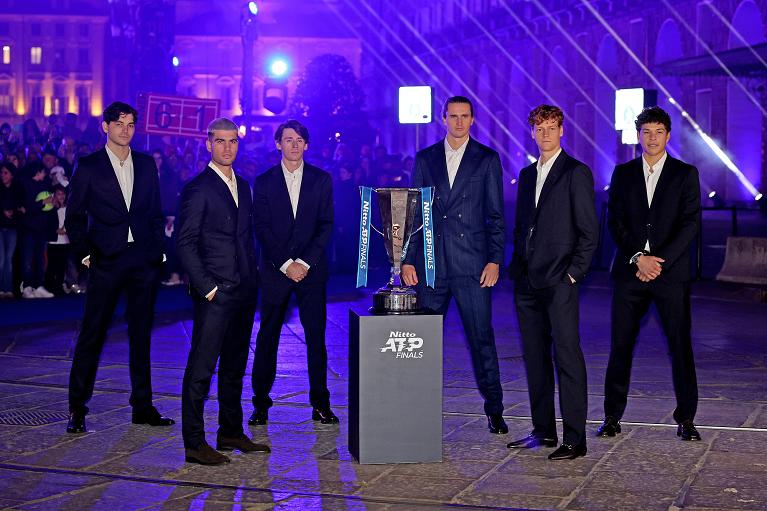 I singolaristi presenti al Blue Carpet delle Nitto ATP Finals 2025 (Foto FITP)