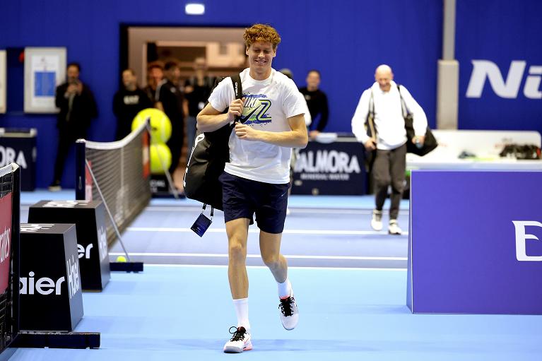 Nitto ATP Finals, Jannik Sinner in allenamento al Circolo della Stampa-Sporting (Foto FITP)