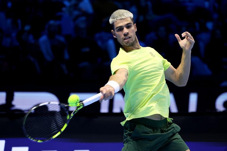 Alcaraz in azione col suo dritto (Foto FITP)