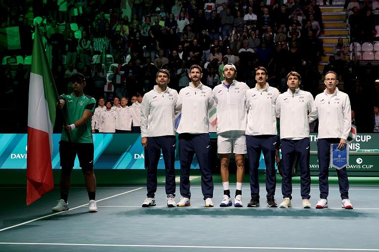 Davis Cup Finals, Bologna 2025: il team Italia (foto FITP)