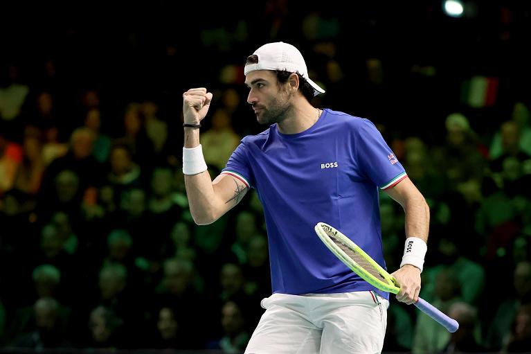 L'esultanza di Matteo Berrettini (foto FITP)