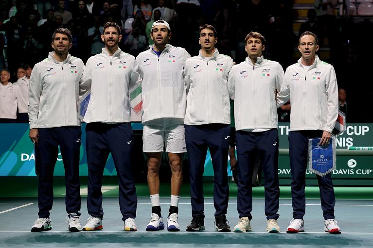 Davis Cup Finals, Bologna 2025: il team Italia (foto FITP)