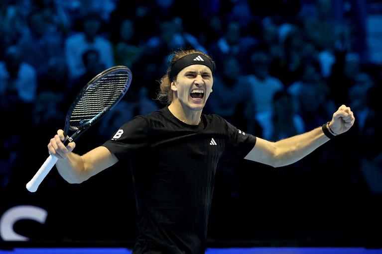 L'esultanza di Alexander Zverev alle Nitto ATP Finals (Foto FITP)