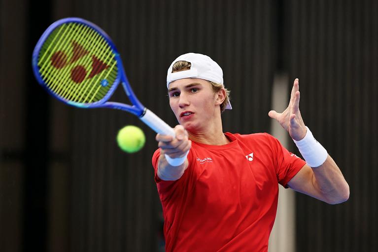 Budkov Kjaer in azione col dritto (Getty Images)