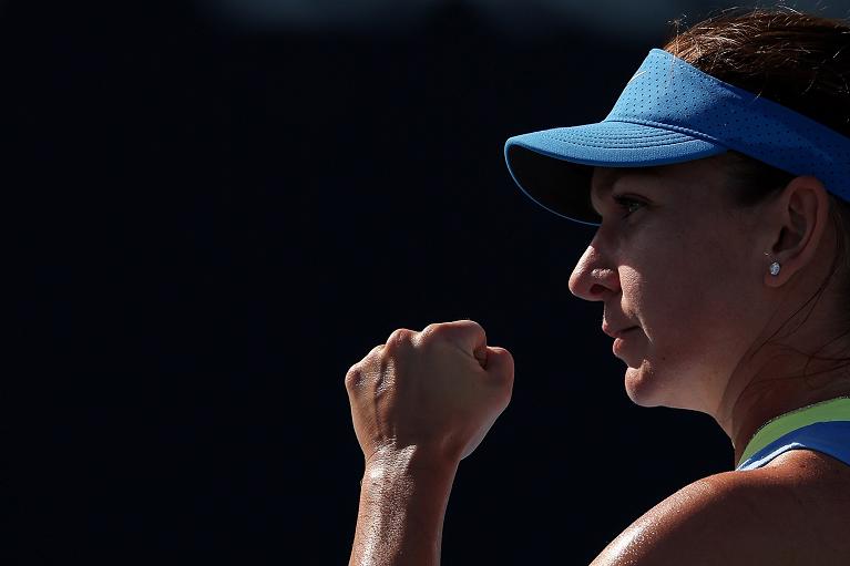 Un primo piano di Simona Halep (foto Getty Images)