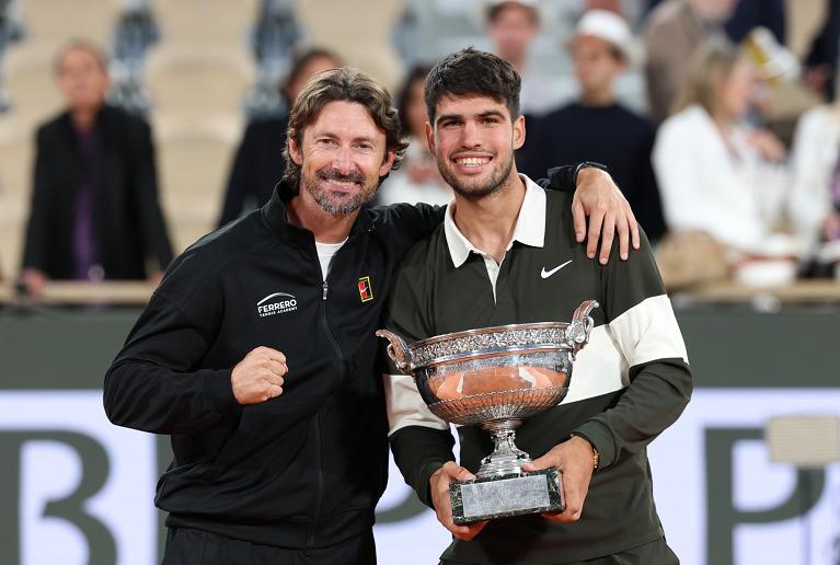 Juan Carlos Ferrero e Carlos Alcaraz (Getty Images)