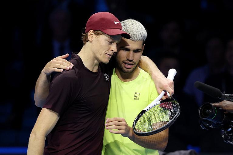 Jannik Sinner e Carlos Alcaraz (foto Getty Images)