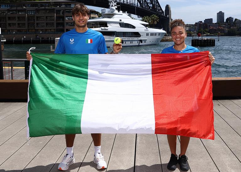 United Cup 2024: Flavio Cobolli e Jasmine Paolini (foto Getty Images)