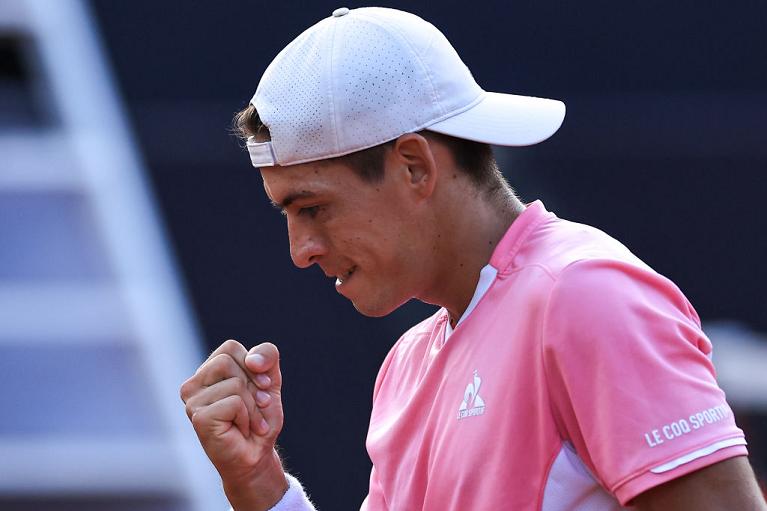 Un'esultanza dell'argentino Sebastian Baez (Getty Images)