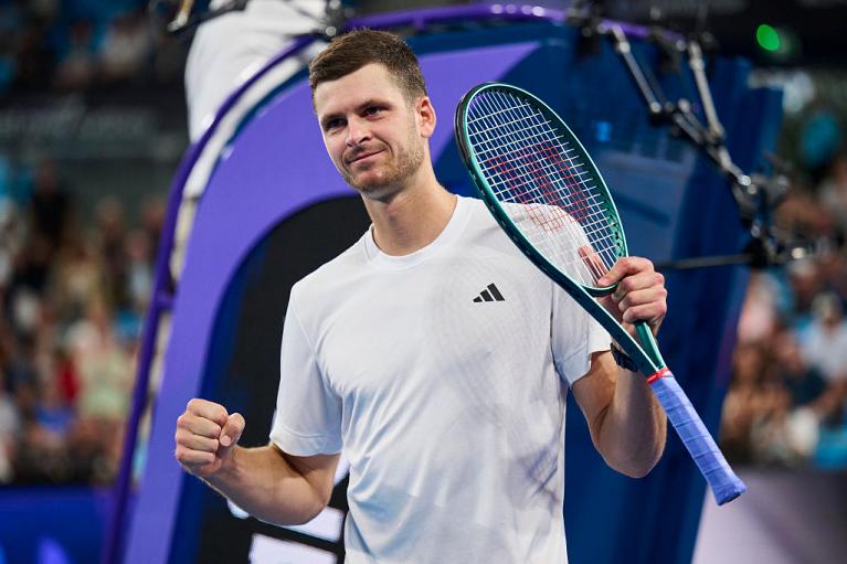 Un esultanza di Hubert Hurkacz (foto Getty Images)