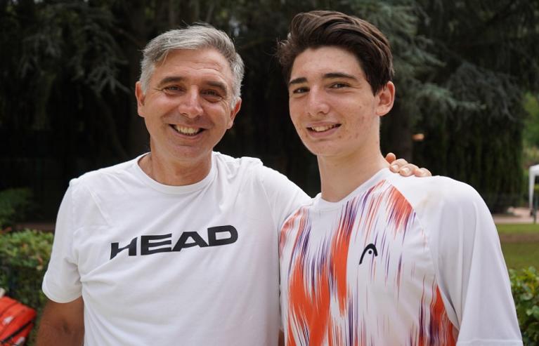 Stefano Pescosolido con il figlio Mattia