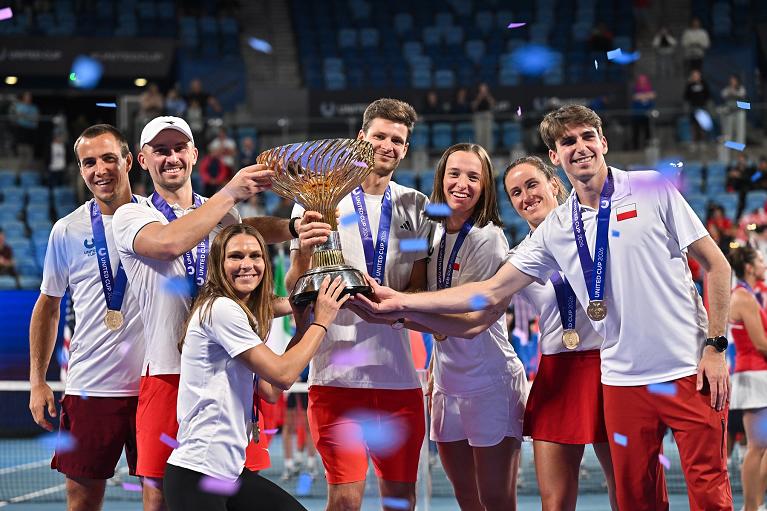 La Polonia campione della United Cup 2026 (foto Tennis Australia e Getty Images)