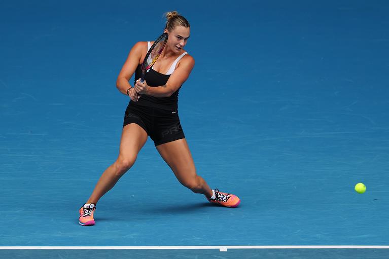 Sabalenka in allenamento (Getty Images)