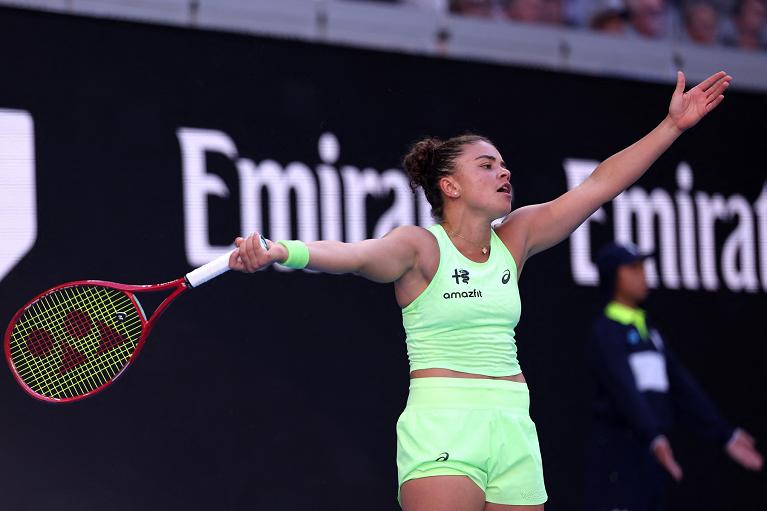 Tutta la frustrazine di Jasmine Paolini (foto Getty Images)