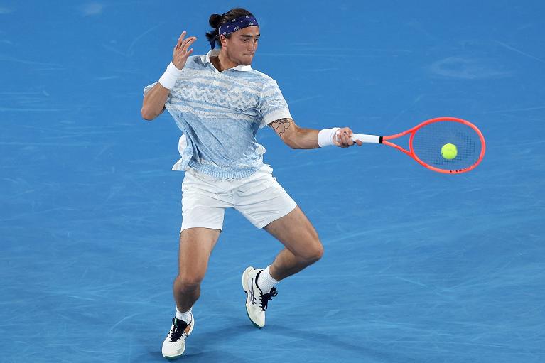 Mattia Bellucci in azione (foto Getty Images)