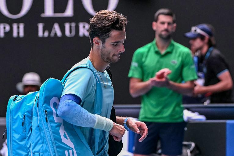 Tutta la tristezza di Lorenzo Musetti (foto Getty Images)