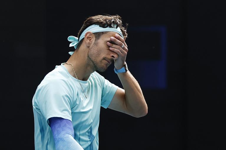 La disperazione di Lorenzo Musetti (foto Getty Images)