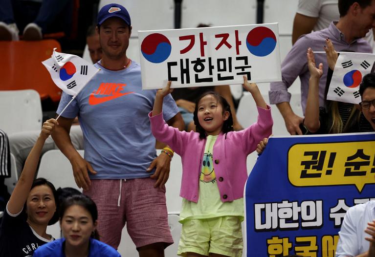 Tifosi sudcoreani in Coppa Davis (Getty Images)
