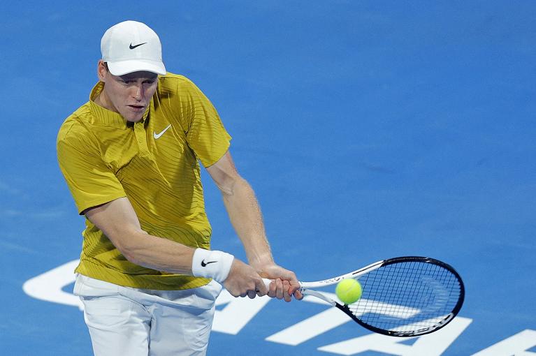 Jannik Sinner in azione (foto Getty Images)