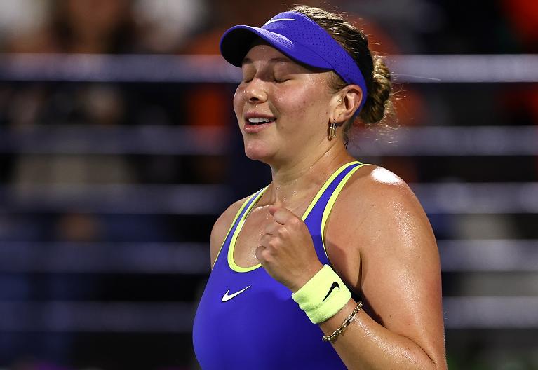 La gioia di Amanda Anisimova (foto Getty Images)