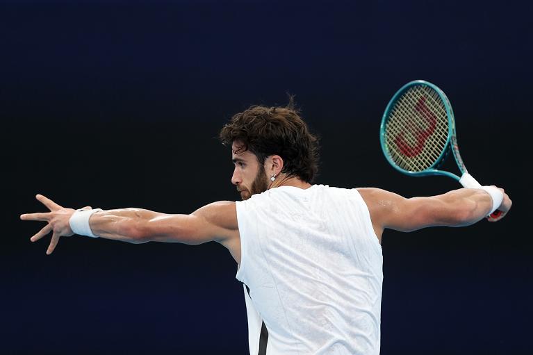 United Cup 2026: Andrea Pellegrino in azione (foto Getty Images)