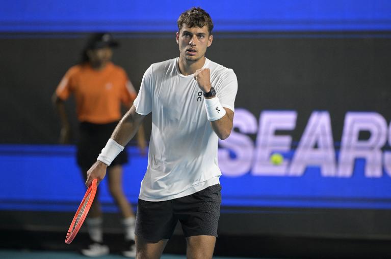 La grinta di Flavio Cobolli (foto Getty Images)