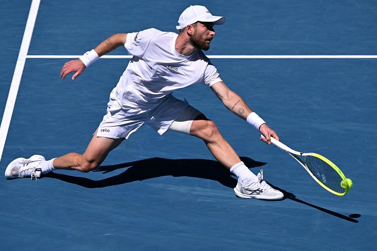 Corentin Moutet in azione (Getty Images)