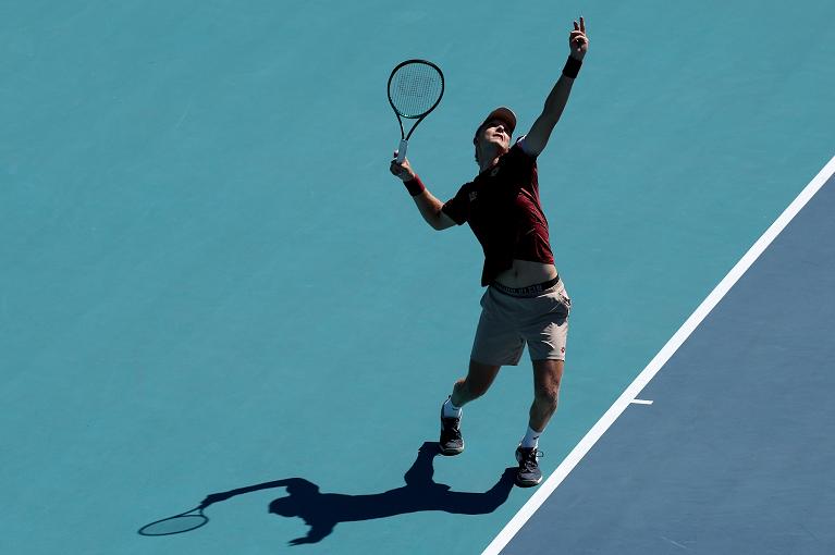 Martin Landaluce al servizio (foto Getty Images)