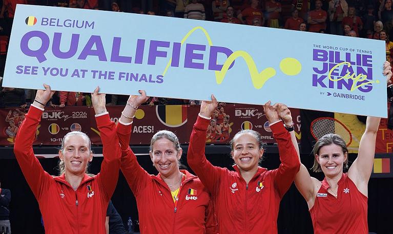Il Belgio festeggia la qualificazione alle Billie Jean King Cup Finals 2026 (Getty Images)