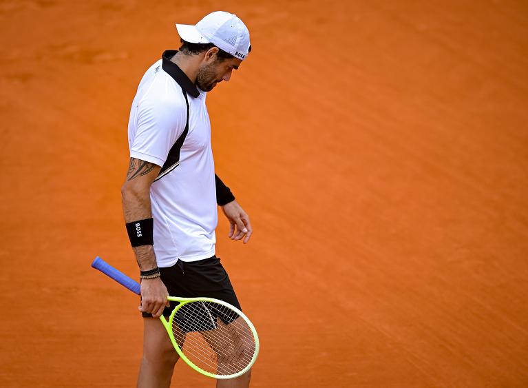 La delusione di Matteo Berrettini (foto Getty Images)