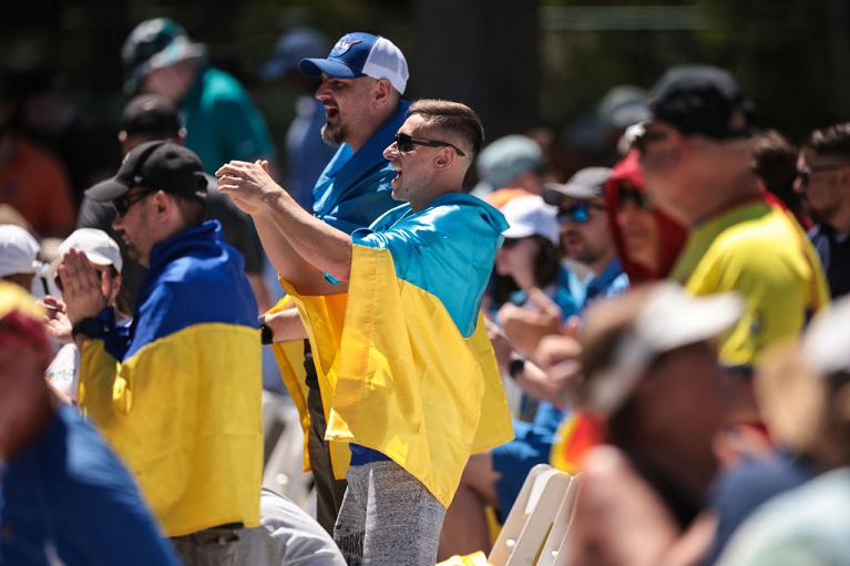 Tifosi dell'Ucraina in Billie Jean King Cup (Getty Images)