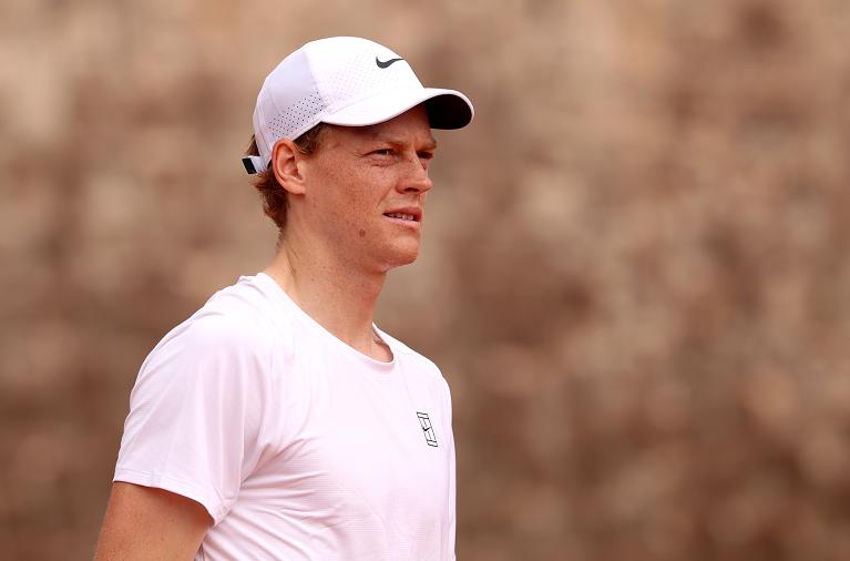 Jannik Sinner in allenamento a Monte-Carlo (Getty Images)
