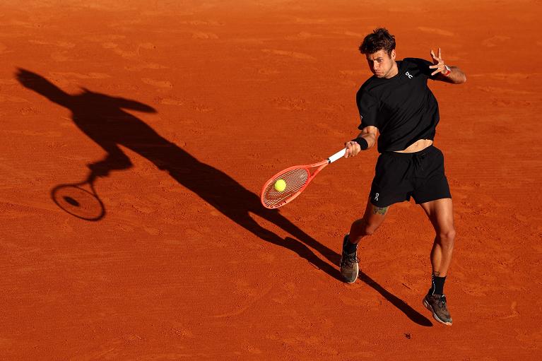 Flavio Cobolli in azione al Masters 1000 di Montecarlo 2026 (Getty Images)