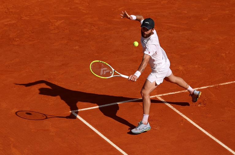 Corentin Moutet in azione (Getty Images)