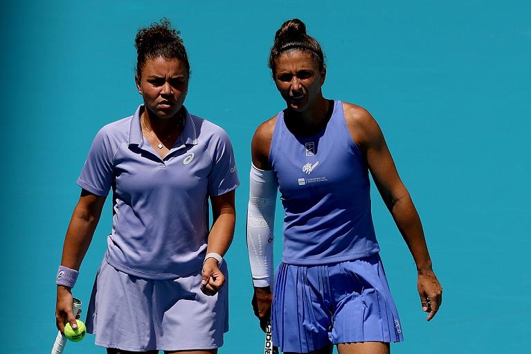 Jasmine Paolini e Sara Errani (foto Getty Images)