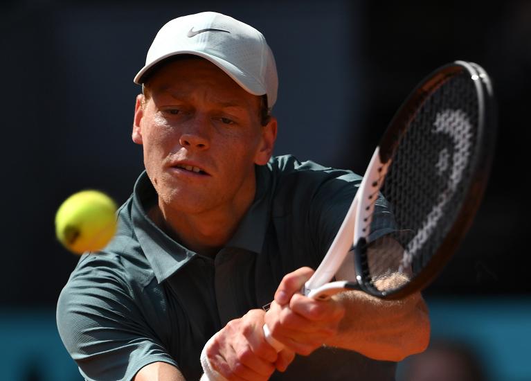 Il rovescio di Jannik Sinner (Getty Images)