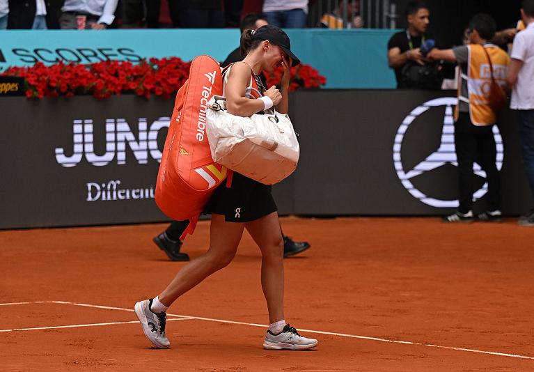 La delusione di Iga Swiatek a Madrid (Getty Images)