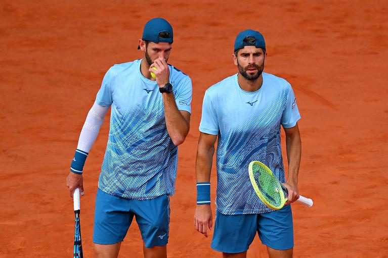 Andrea Vavassori e Simone Bolelli a Madrid 2024 (foto Getty Images)