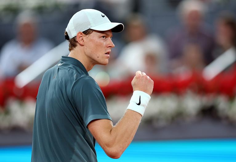 La grinta di Jannik Sinner (foto Getty Images)
