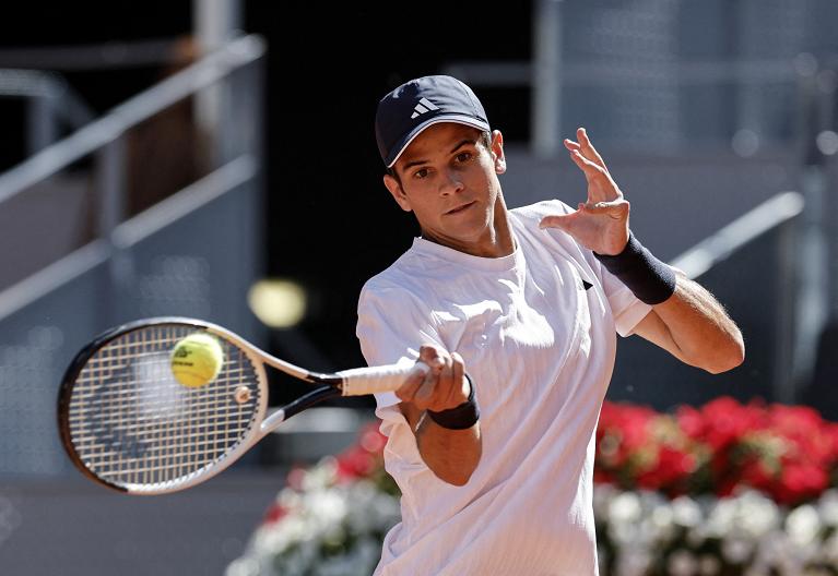 Rafael Jodar in azione col dritto (Getty Images)